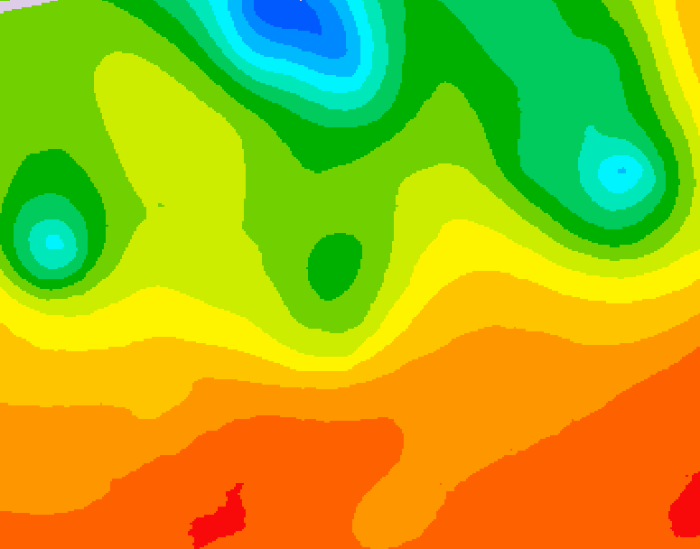 GDPS 500 millibar geopotential height 012 hour forecast chart for Canada based on 2026/07/06 1200Z data