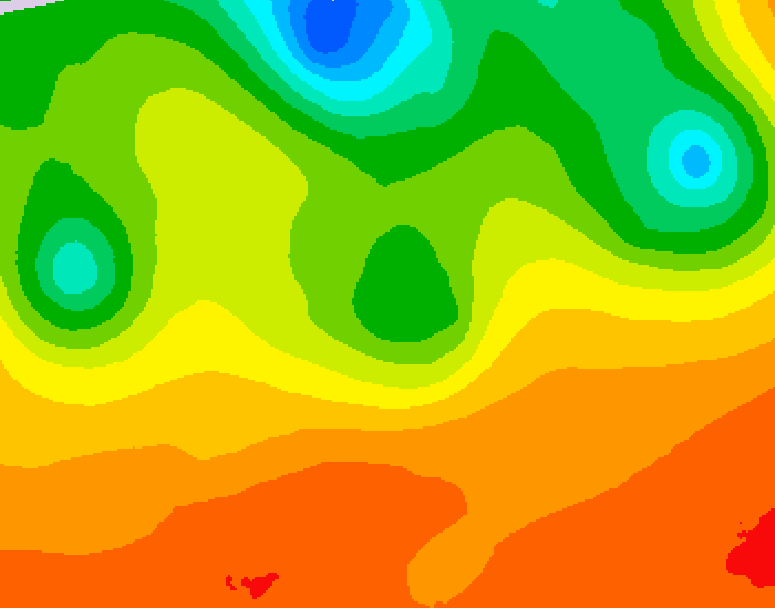 GDPS 500 millibar geopotential height 024 hour forecast chart for Canada based on 2026/07/06 1200Z data