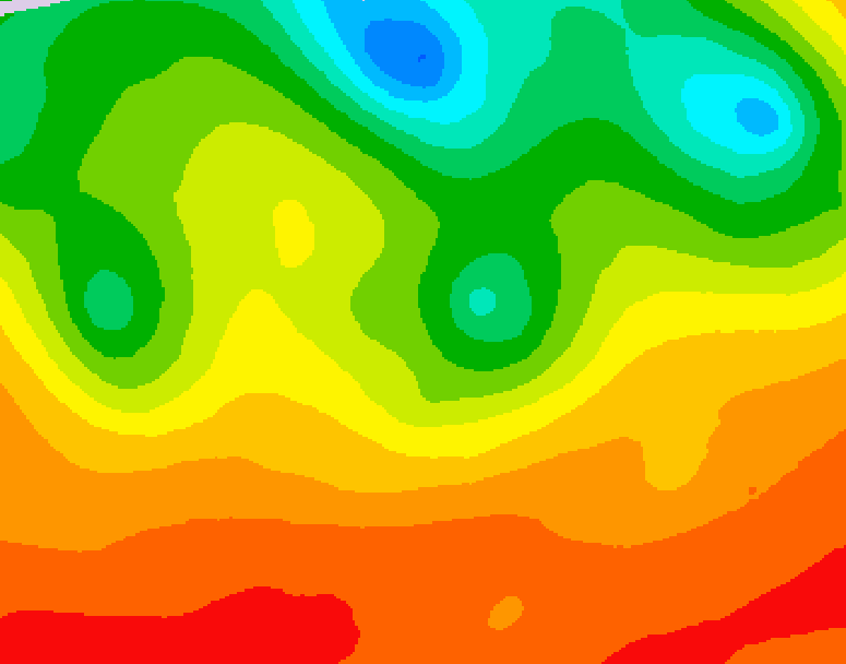 GDPS 500 millibar geopotential height 042 hour forecast chart for Canada based on 2026/07/06 1200Z data