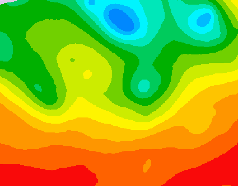 GDPS 500 millibar geopotential height 054 hour forecast chart for Canada based on 2026/07/06 1200Z data