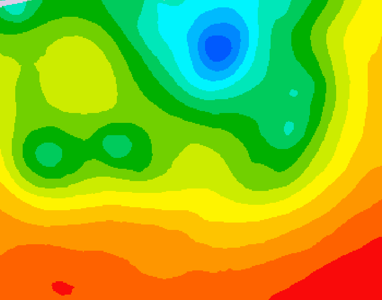GDPS 500 millibar geopotential height 096 hour forecast chart for Canada based on 2026/07/06 1200Z data