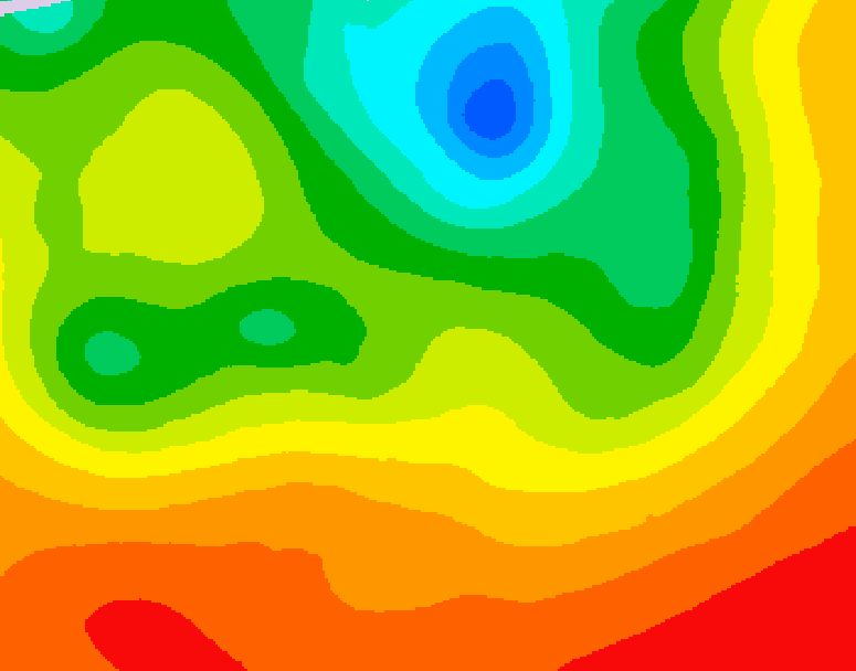GDPS 500 millibar geopotential height 102 hour forecast chart for Canada based on 2026/07/06 1200Z data