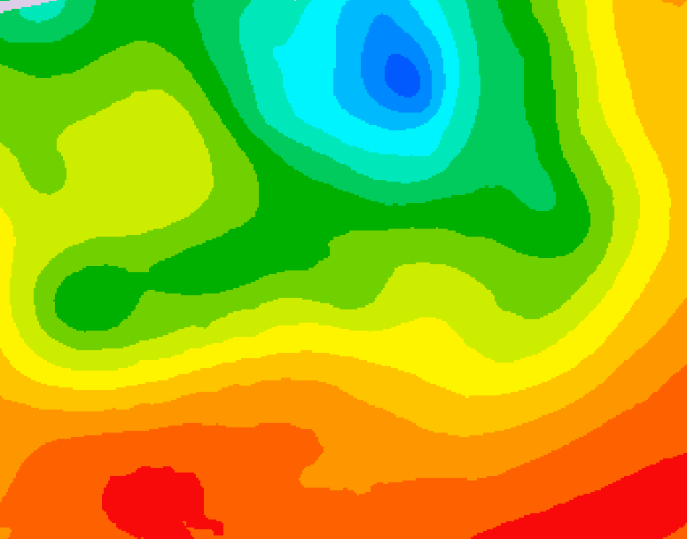 GDPS 500 millibar geopotential height 114 hour forecast chart for Canada based on 2026/07/06 1200Z data