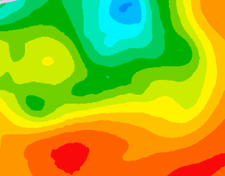 GDPS 500 millibar geopotential height 132 hour forecast chart for Canada based on 2026/07/06 1200Z data