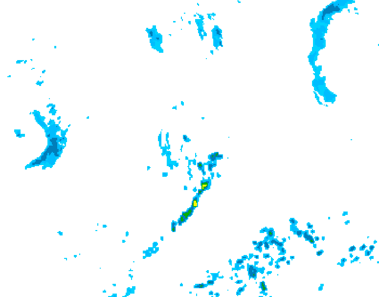 GDPS precipitation 012 hour forecast chart for Canada based on 2026/07/06 1200Z data