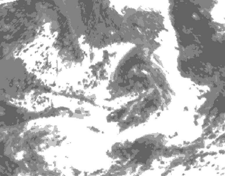 GDPS total cloud 156 hour forecast chart for Canada based on 2026/07/06 0000Z data