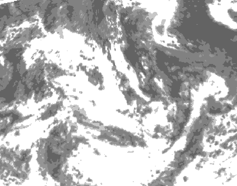 GDPS total cloud 192 hour forecast chart for Canada based on 2026/07/06 0000Z data