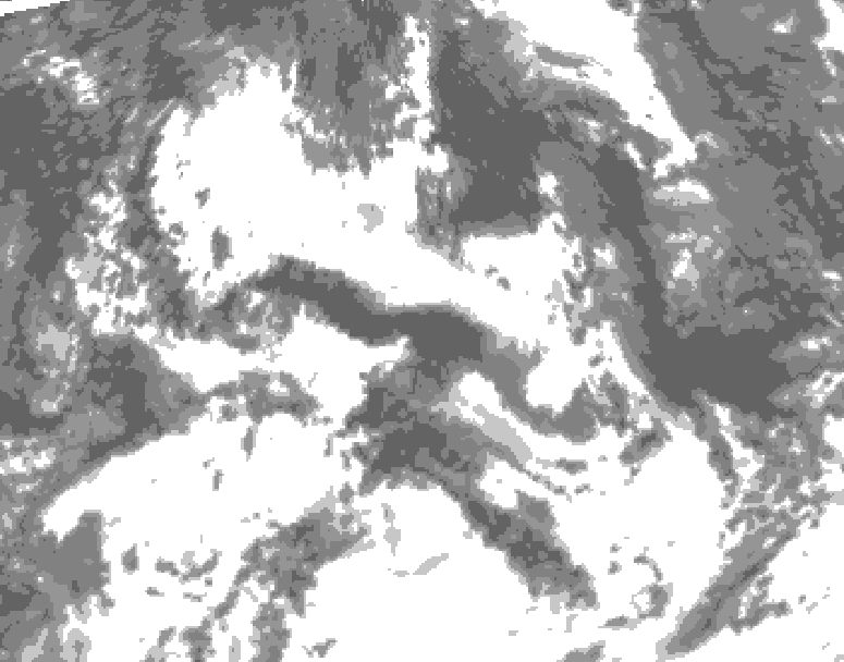 GDPS total cloud 228 hour forecast chart for Canada based on 2026/07/06 0000Z data