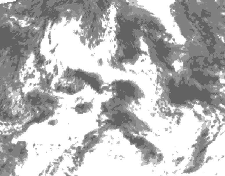 GDPS total cloud 234 hour forecast chart for Canada based on 2026/07/06 0000Z data