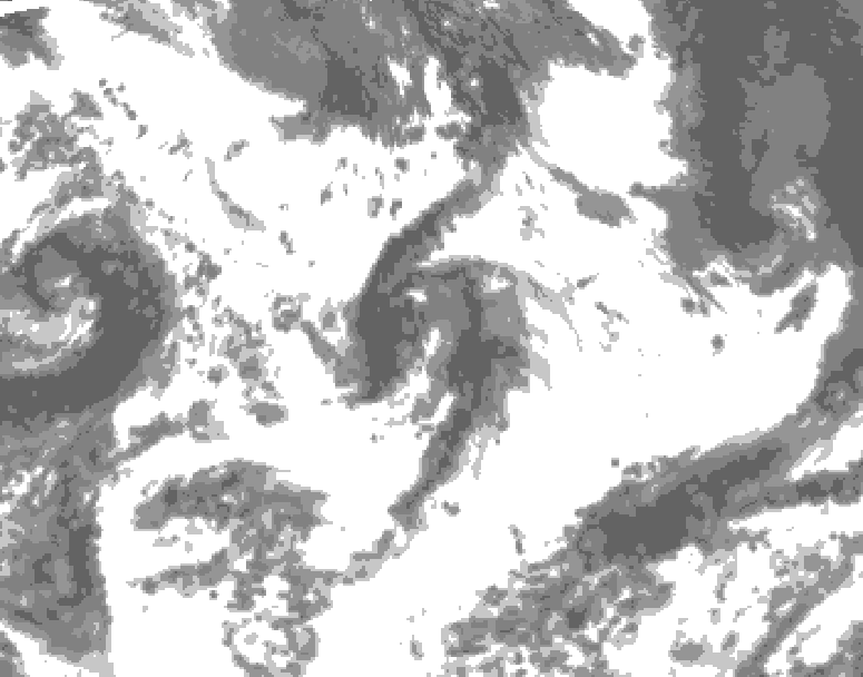 GDPS total cloud 012 hour forecast chart for Canada based on 2026/07/06 1200Z data