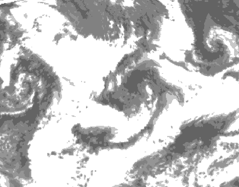 GDPS total cloud 030 hour forecast chart for Canada based on 2026/07/06 1200Z data
