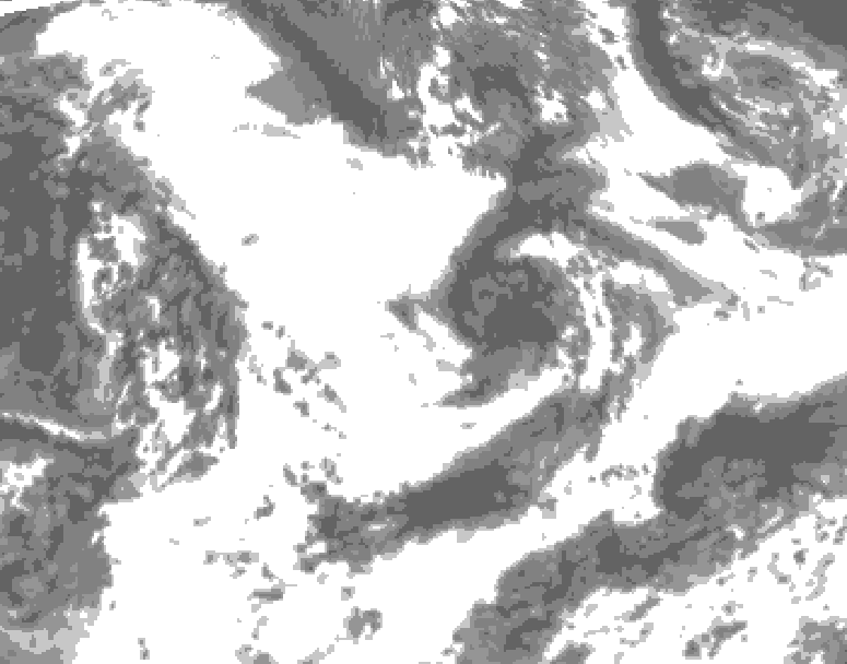 GDPS total cloud 048 hour forecast chart for Canada based on 2026/07/06 1200Z data