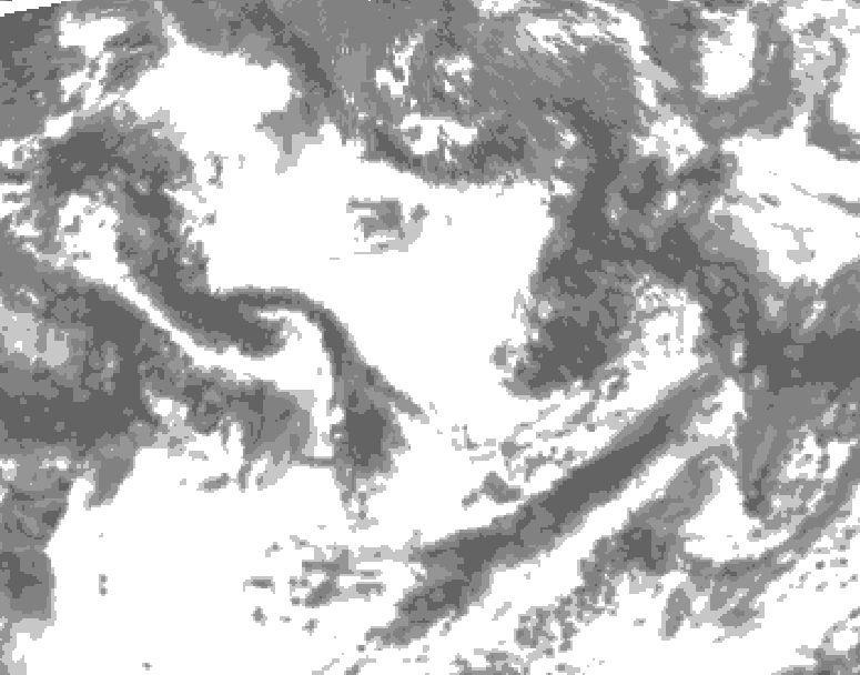 GDPS total cloud 078 hour forecast chart for Canada based on 2026/07/06 1200Z data