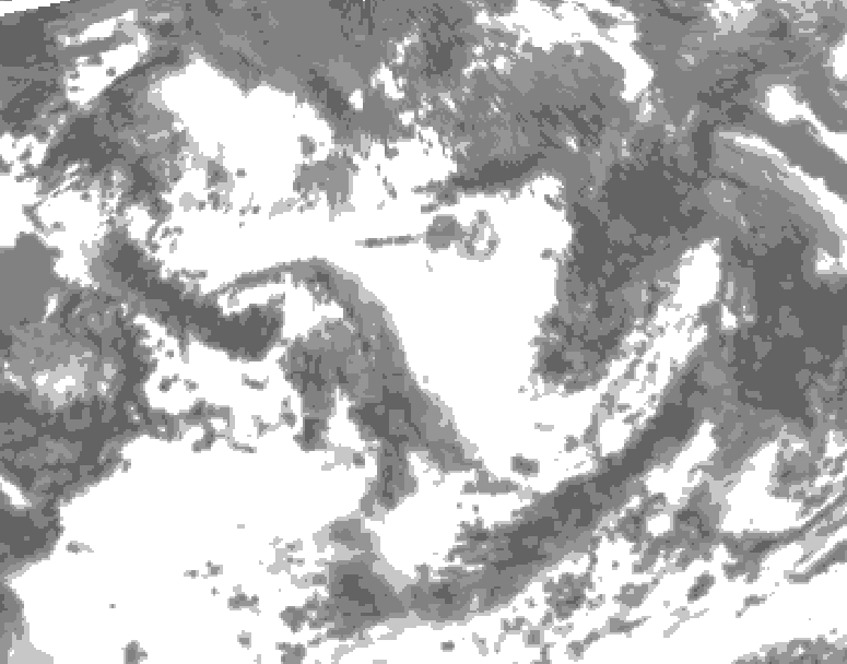 GDPS total cloud 090 hour forecast chart for Canada based on 2026/07/06 1200Z data