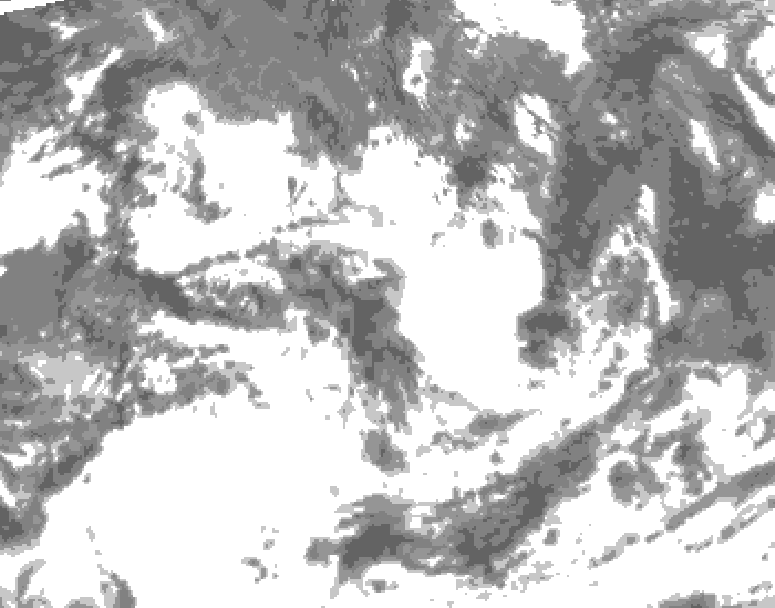 GDPS total cloud 102 hour forecast chart for Canada based on 2026/07/06 1200Z data