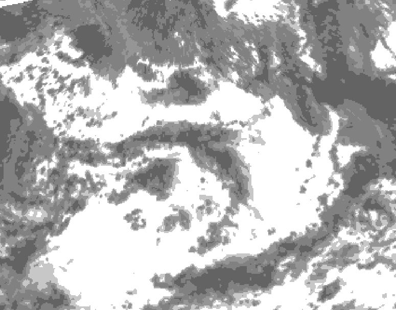 GDPS total cloud 120 hour forecast chart for Canada based on 2026/07/06 1200Z data