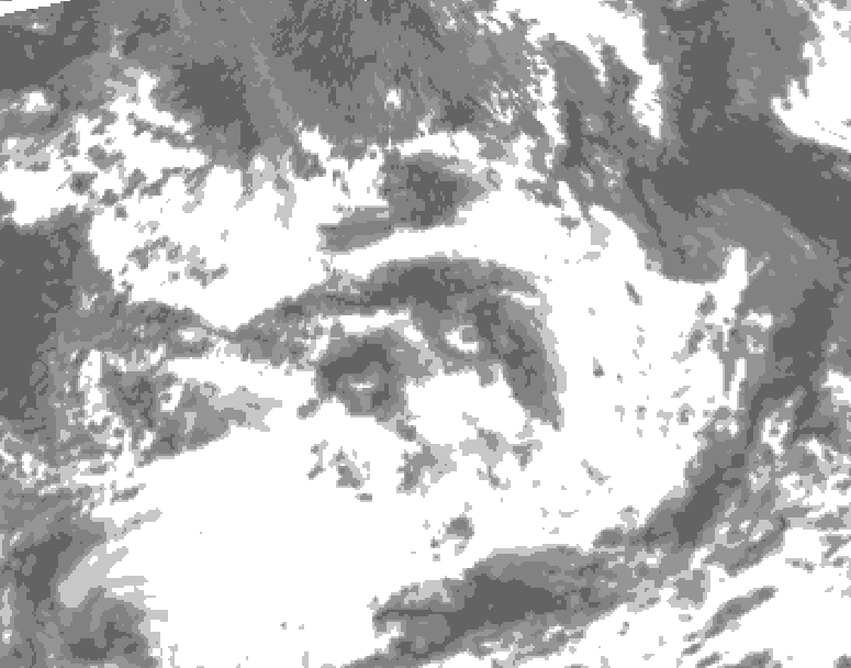 GDPS total cloud 126 hour forecast chart for Canada based on 2026/07/06 1200Z data