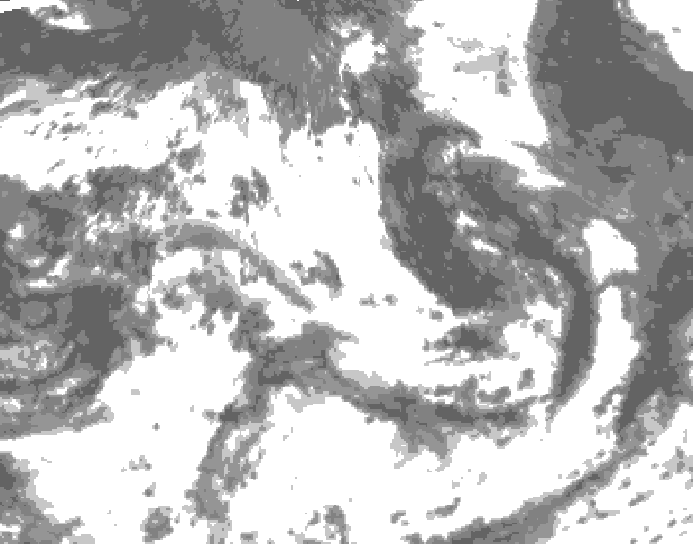GDPS total cloud 192 hour forecast chart for Canada based on 2026/07/06 1200Z data