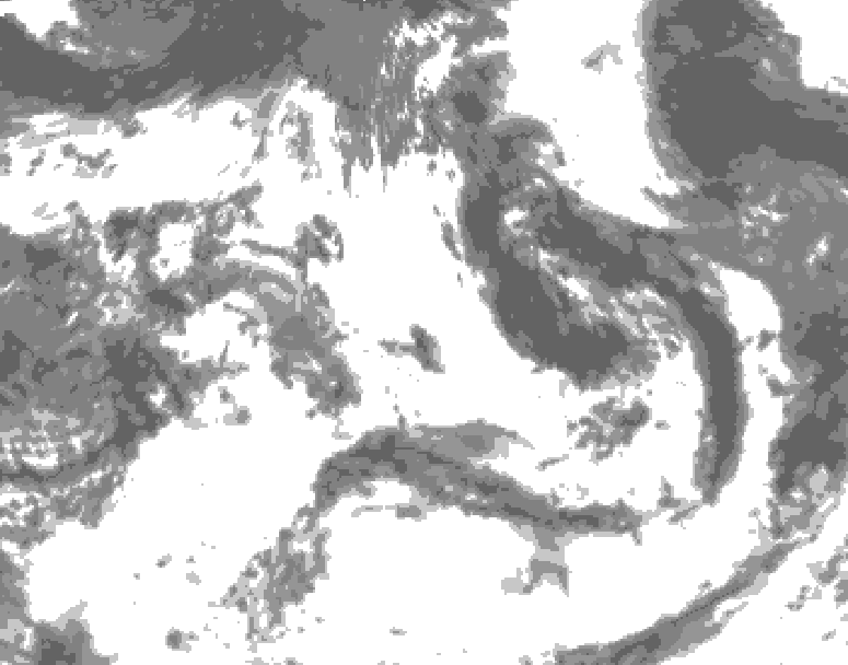 GDPS total cloud 198 hour forecast chart for Canada based on 2026/07/06 1200Z data