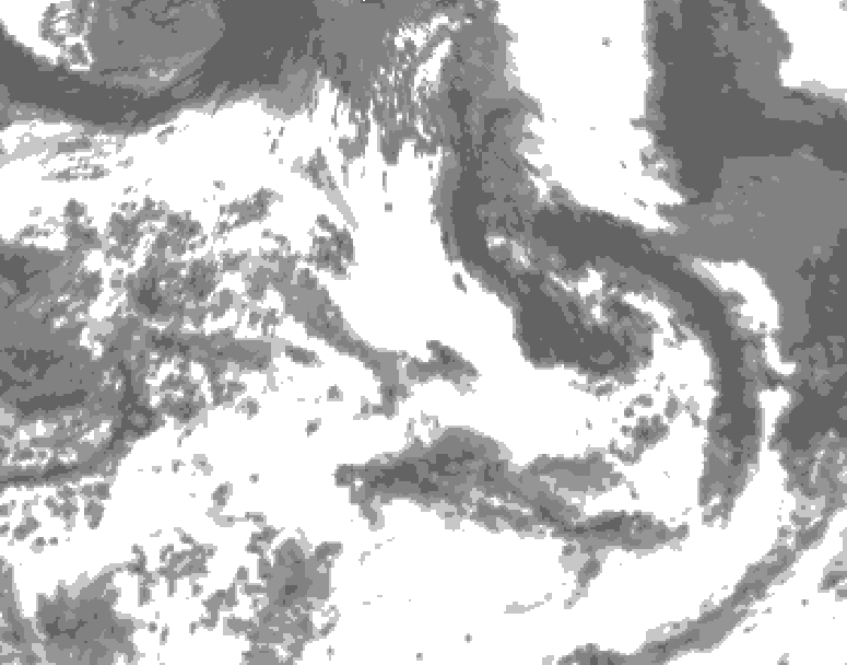 GDPS total cloud 204 hour forecast chart for Canada based on 2026/07/06 1200Z data
