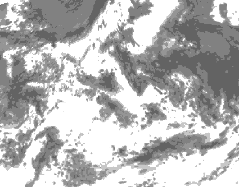 GDPS total cloud 228 hour forecast chart for Canada based on 2026/07/06 1200Z data