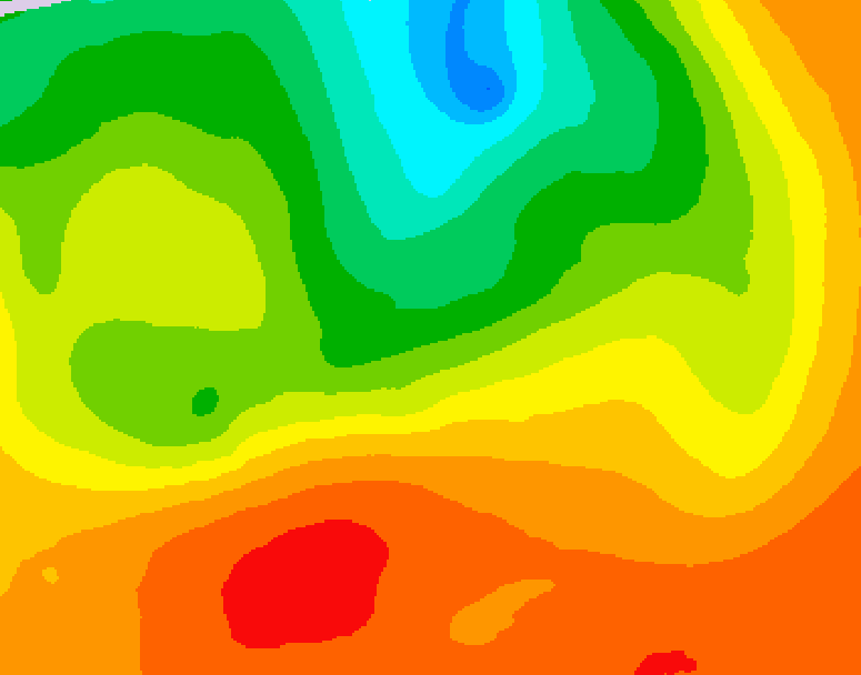 GDPS 500 millibar geopotential height 132 hour forecast chart for Canada based on 2026/07/07 0000Z data
