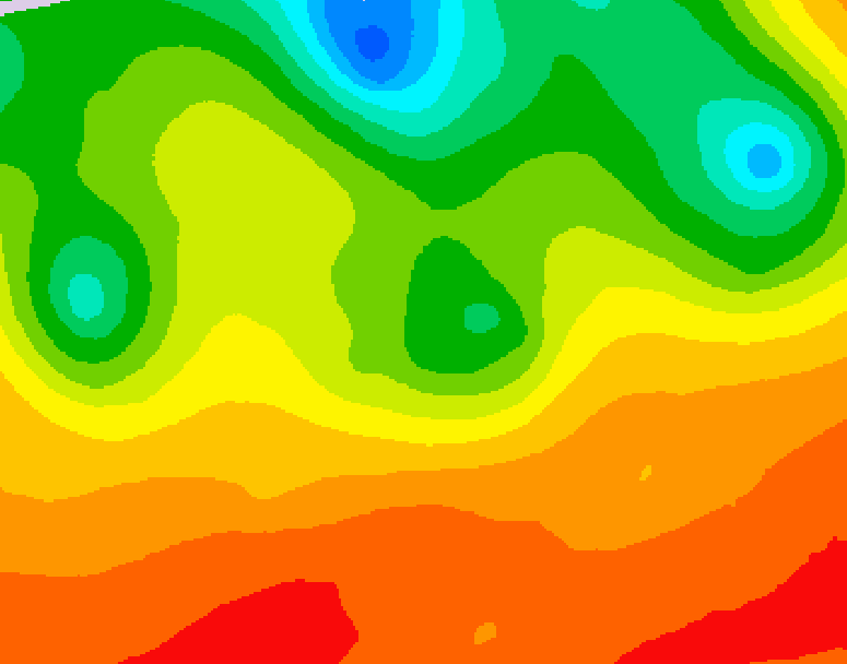 GDPS 500 millibar geopotential height 006 hour forecast chart for Canada based on 2026/07/07 1200Z data