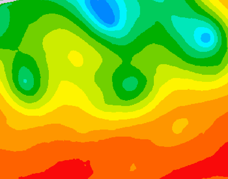GDPS 500 millibar geopotential height 012 hour forecast chart for Canada based on 2026/07/07 1200Z data