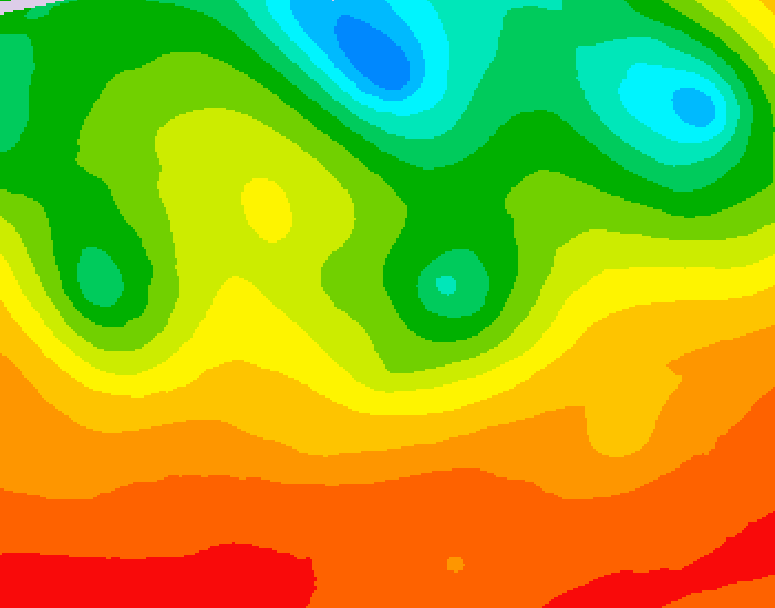 GDPS 500 millibar geopotential height 018 hour forecast chart for Canada based on 2026/07/07 1200Z data