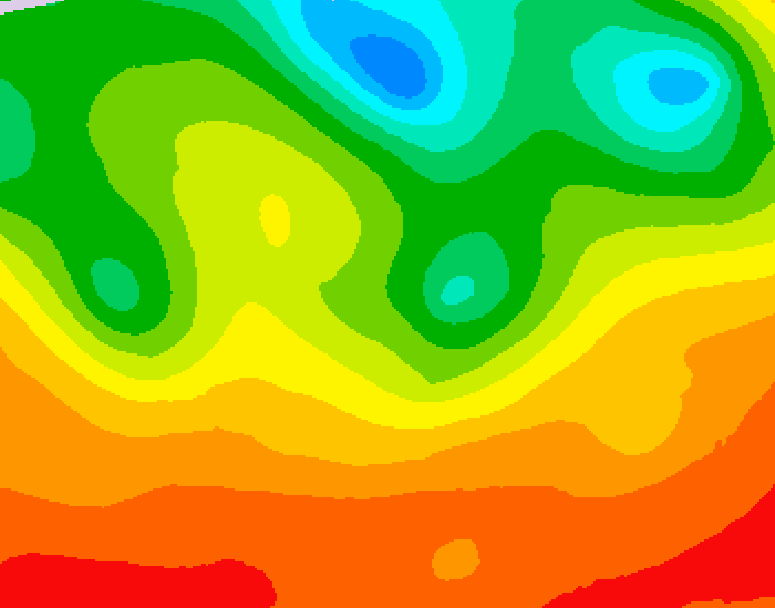 GDPS 500 millibar geopotential height 024 hour forecast chart for Canada based on 2026/07/07 1200Z data