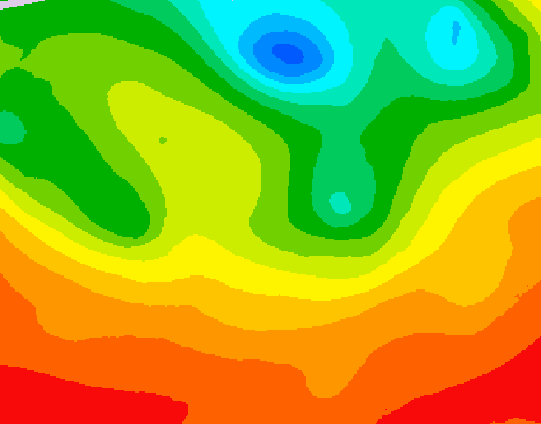 GDPS 500 millibar geopotential height 036 hour forecast chart for Canada based on 2026/07/07 1200Z data