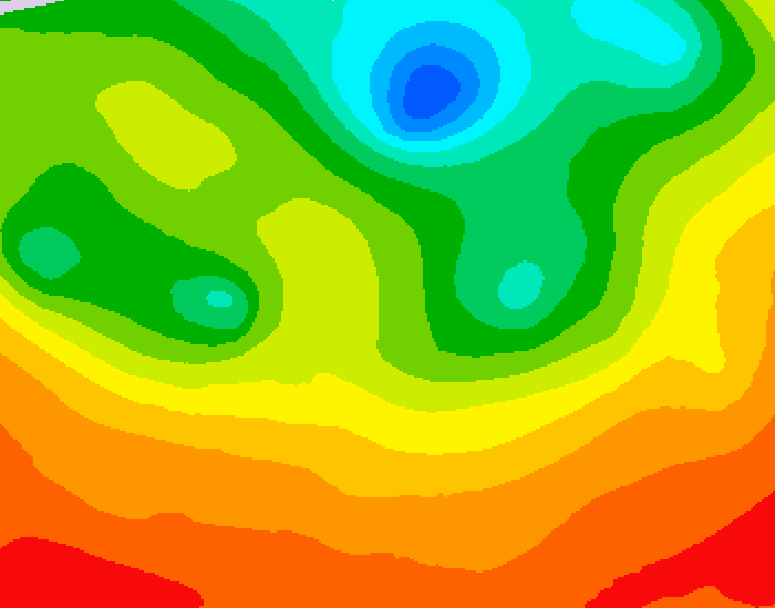 GDPS 500 millibar geopotential height 048 hour forecast chart for Canada based on 2026/07/07 1200Z data