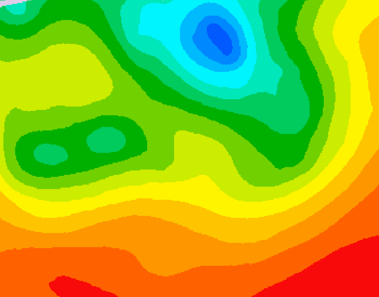 GDPS 500 millibar geopotential height 078 hour forecast chart for Canada based on 2026/07/07 1200Z data