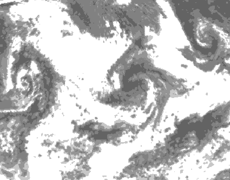 GDPS total cloud 024 hour forecast chart for Canada based on 2026/07/07 0000Z data