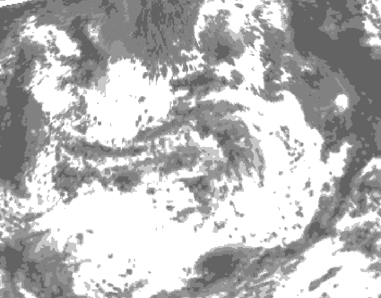 GDPS total cloud 120 hour forecast chart for Canada based on 2026/07/07 0000Z data