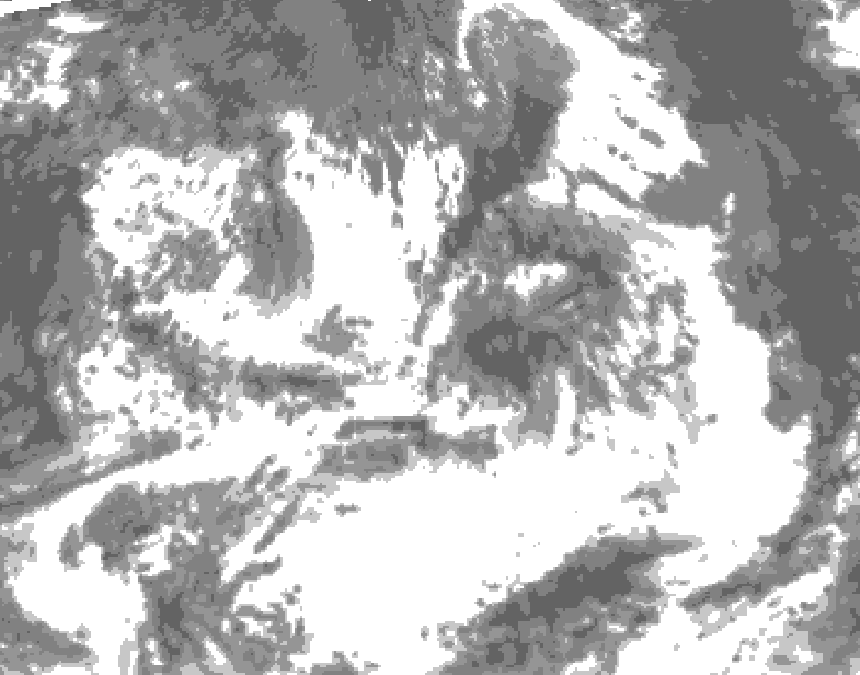 GDPS total cloud 144 hour forecast chart for Canada based on 2026/07/07 0000Z data