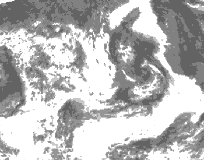 GDPS total cloud 168 hour forecast chart for Canada based on 2026/07/07 0000Z data