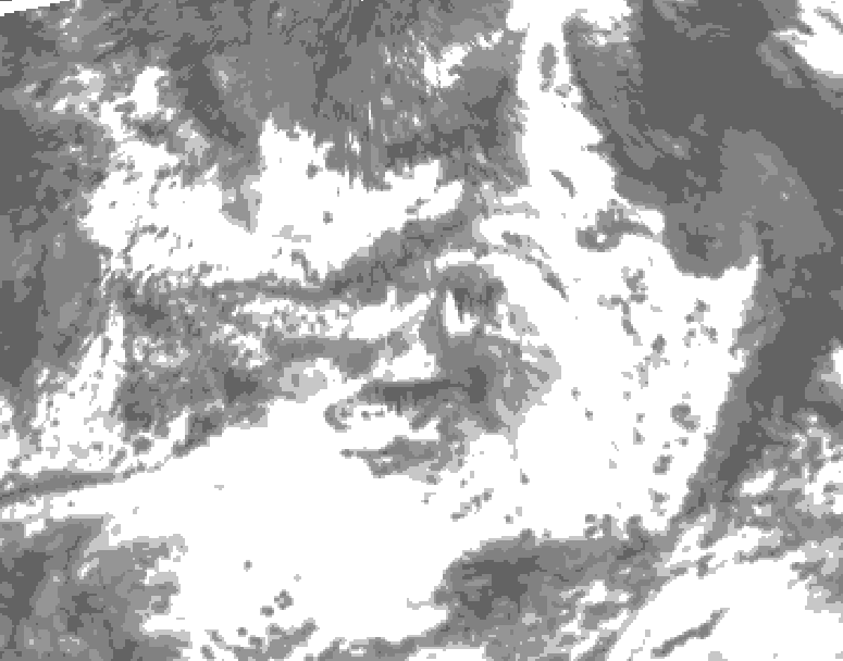 GDPS total cloud 108 hour forecast chart for Canada based on 2026/07/07 1200Z data
