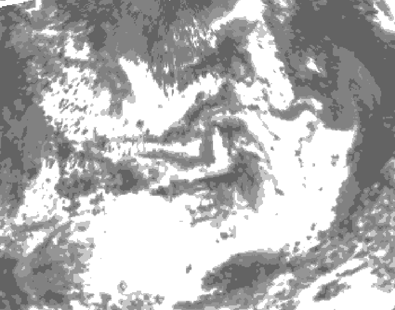 GDPS total cloud 114 hour forecast chart for Canada based on 2026/07/07 1200Z data