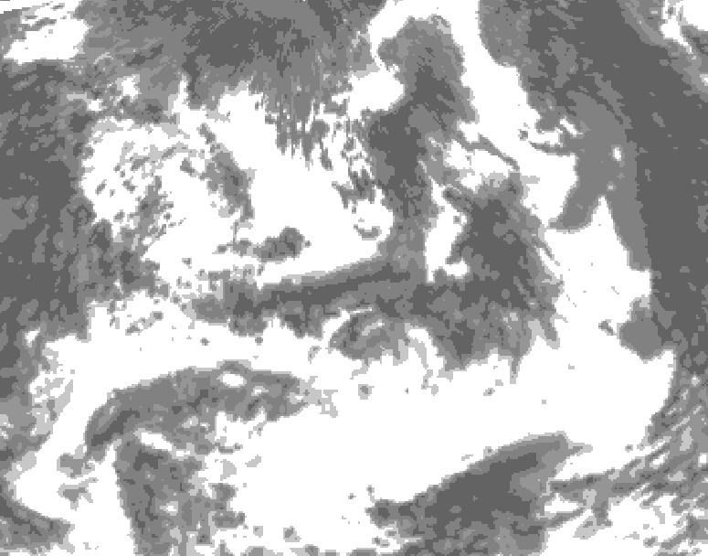 GDPS total cloud 138 hour forecast chart for Canada based on 2026/07/07 1200Z data