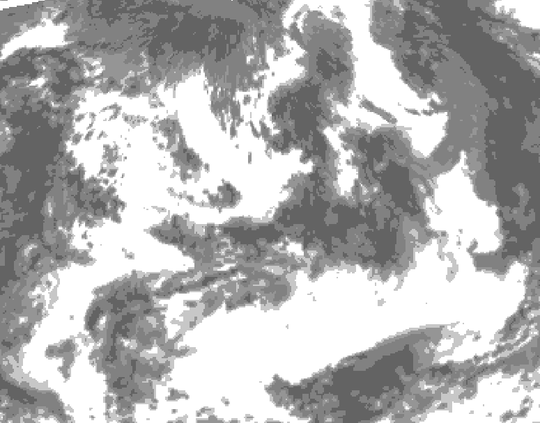 GDPS total cloud 144 hour forecast chart for Canada based on 2026/07/07 1200Z data