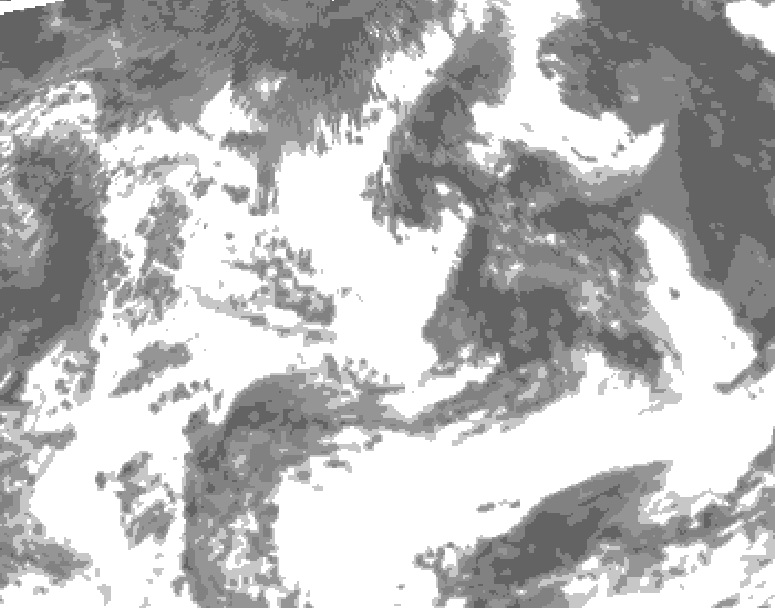 GDPS total cloud 156 hour forecast chart for Canada based on 2026/07/07 1200Z data