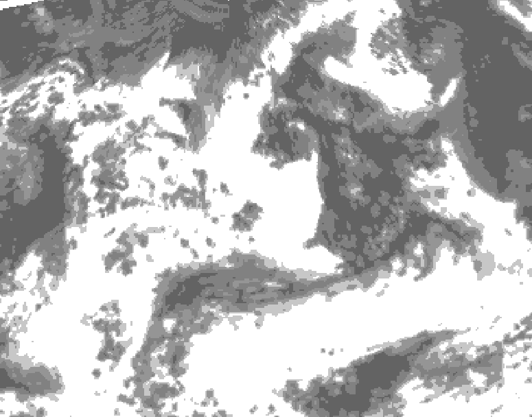 GDPS total cloud 162 hour forecast chart for Canada based on 2026/07/07 1200Z data