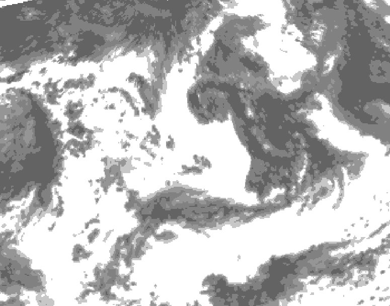 GDPS total cloud 168 hour forecast chart for Canada based on 2026/07/07 1200Z data