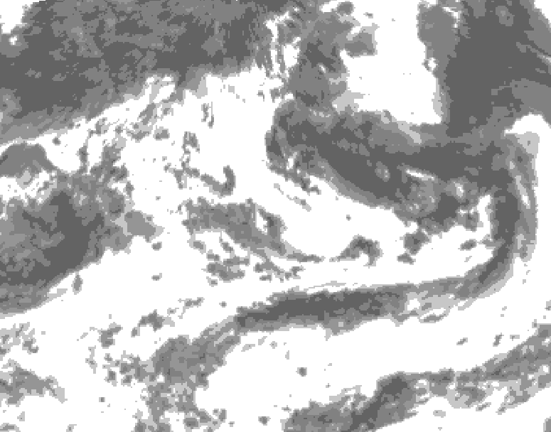 GDPS total cloud 186 hour forecast chart for Canada based on 2026/07/07 1200Z data