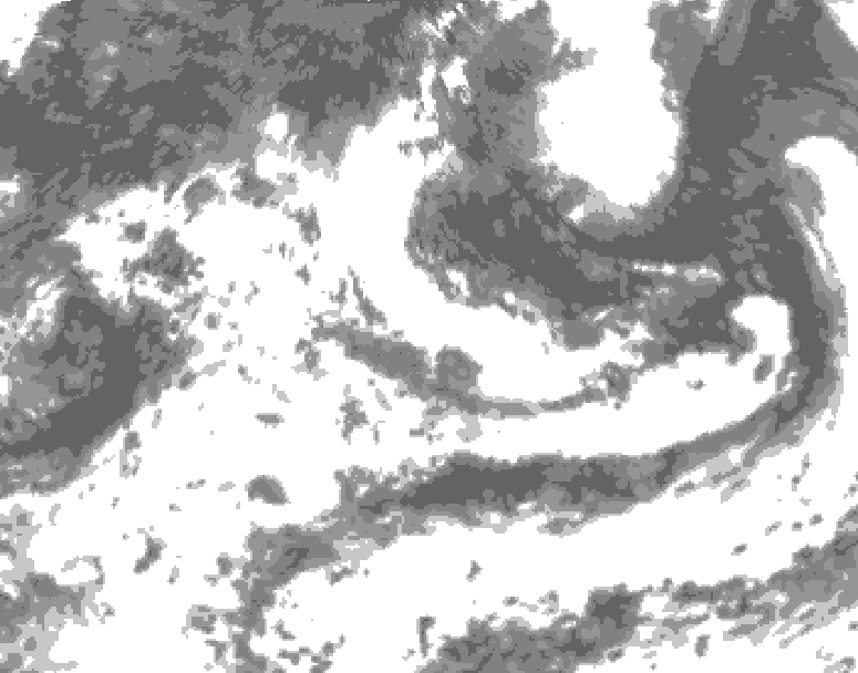 GDPS total cloud 192 hour forecast chart for Canada based on 2026/07/07 1200Z data