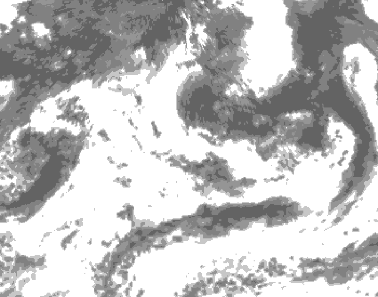 GDPS total cloud 198 hour forecast chart for Canada based on 2026/07/07 1200Z data