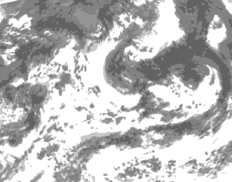 GDPS total cloud 210 hour forecast chart for Canada based on 2026/07/07 1200Z data
