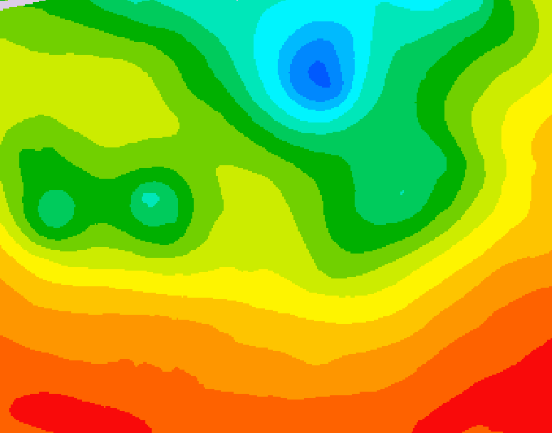 GDPS 500 millibar geopotential height 048 hour forecast chart for Canada based on 2026/07/08 0000Z data