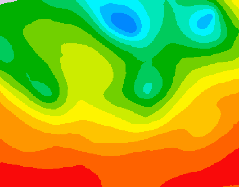 GDPS 500 millibar geopotential height 006 hour forecast chart for Canada based on 2026/07/08 1200Z data